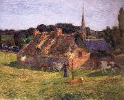 Paul Gauguin The Field of Lolichon and the Church of Pont-Aven Sweden oil painting artist